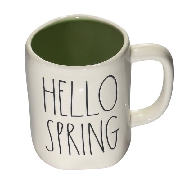 Rae Dunn "Hello Spring" Artisan Mug Ceramic 12 Oz. White By Magenta - Picture 9 of 9